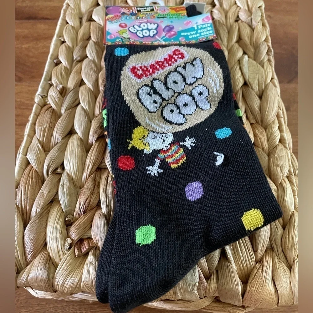 Charms Blow pop food novelty men’s crew socks